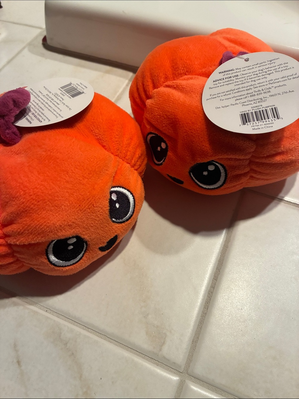 Plush Orange dog Toy Pumpkin Plushie - Soft Fall Stuffed Toy